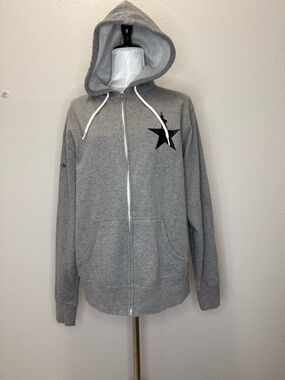 Hamilton Musical Zip-Up Hoodie Gray Medium Broadway Merch Unisex